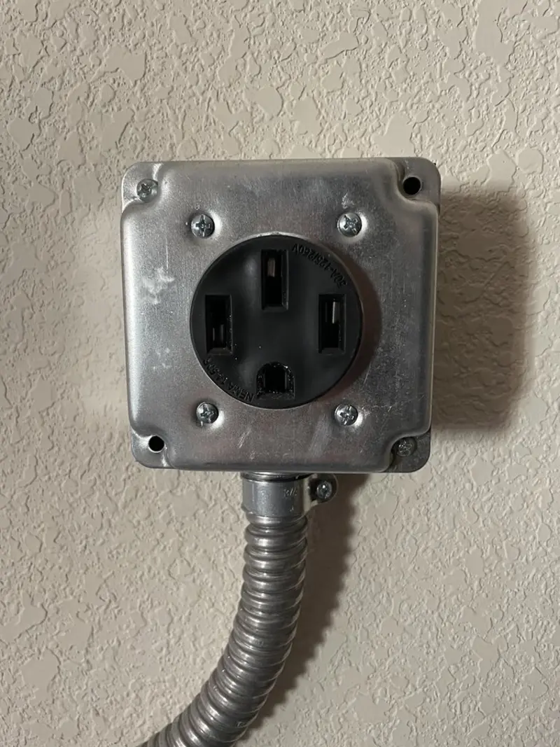 NEMA 14-50 outlet installed for Electrical Panel Upgrade in Rohnert Park